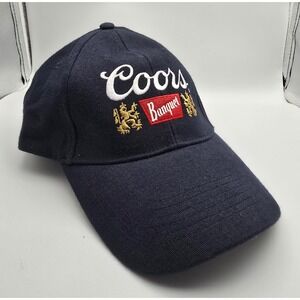 Vintage Coors Banquet Navy Blue Baseball Cap Adjustable Snapback Embroidered